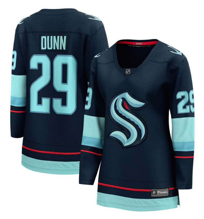 Women's Navy Seattle Kraken Custom Stitched Jersey